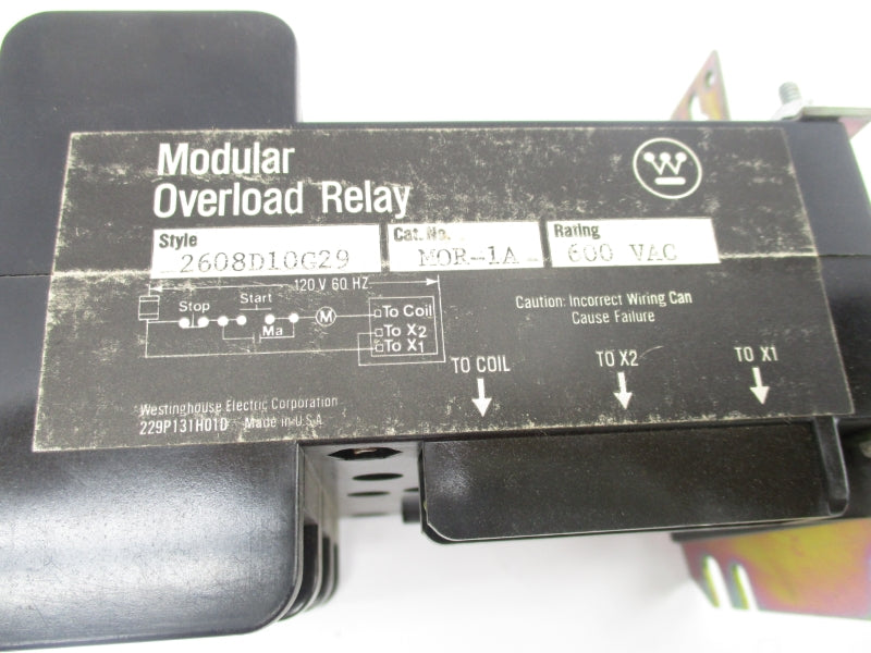 WESTINGHOUSE 2608D10G29 MOR-1A 600VAC 27A (AS PICTURED) NSNP