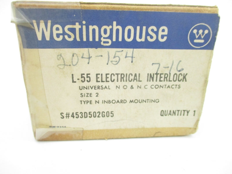 WESTINGHOUSE 453D502G05 L-55 600VAC NSMP