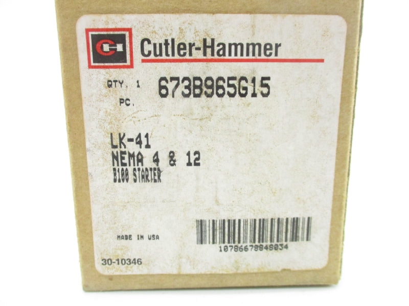 CUTLER HAMMER 673B965G15 LK-41 120V NSMP