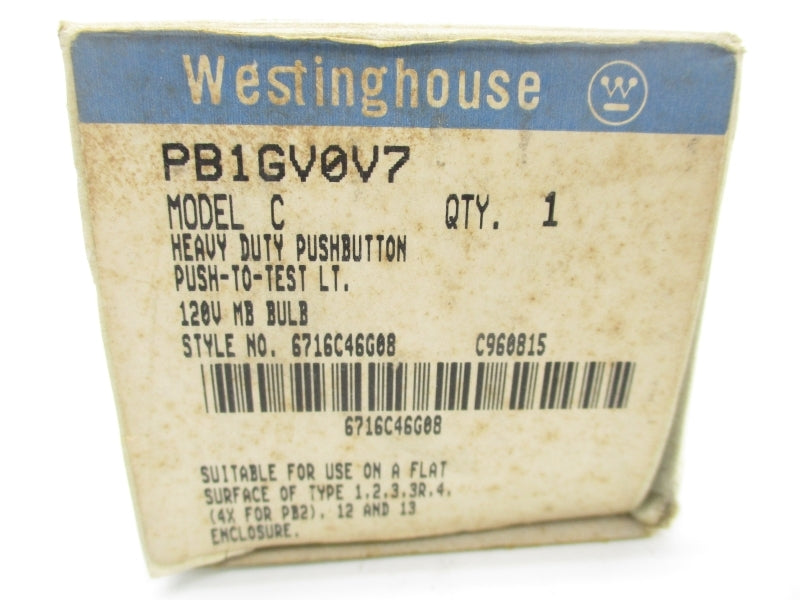WESTINGHOUSE 6716C46G08 PB1GV0V7 120V NSMP