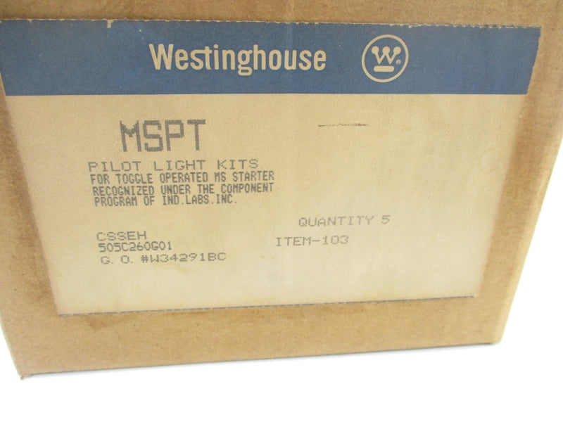 WESTINGHOUSE 505C260G01 MSPT (PKG OF 5) NSMP