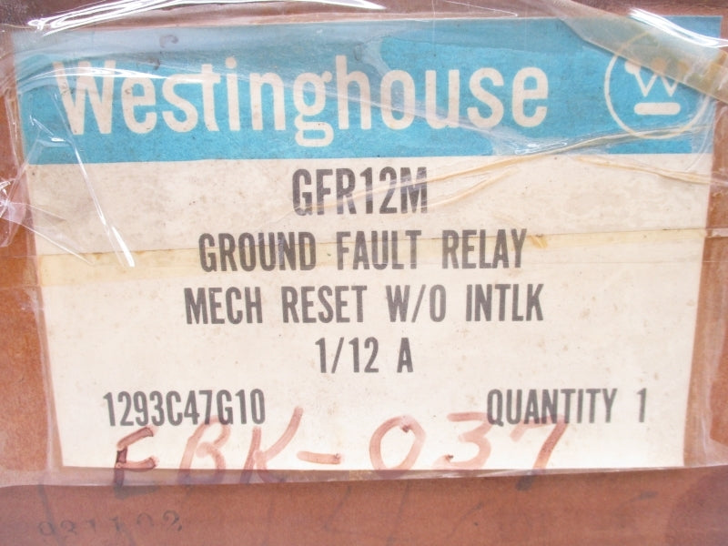 WESTINGHOUSE 1293C47G10 GFR12M 600VAC 1-12A NSMP