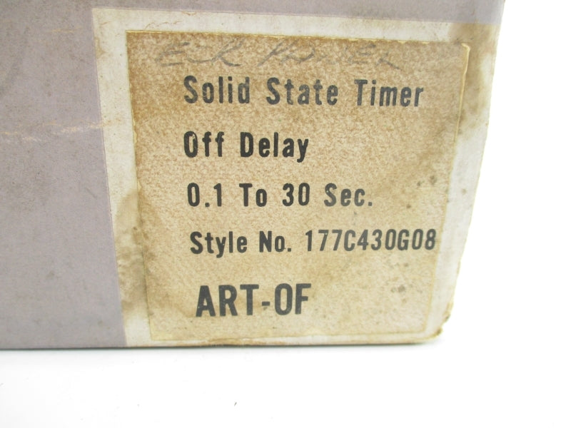 WESTINGHOUSE 177C430G08 ART-OF 120V 0.6A .1-30S NSMP