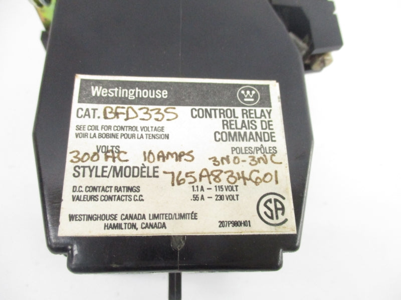 WESTINGHOUSE 765A834601 BFD33S 120VDC 10A NSNP