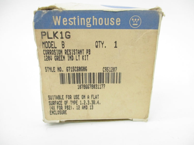 WESTINGHOUSE 6715C60G06 PLK1G 110/120VAC NSMP