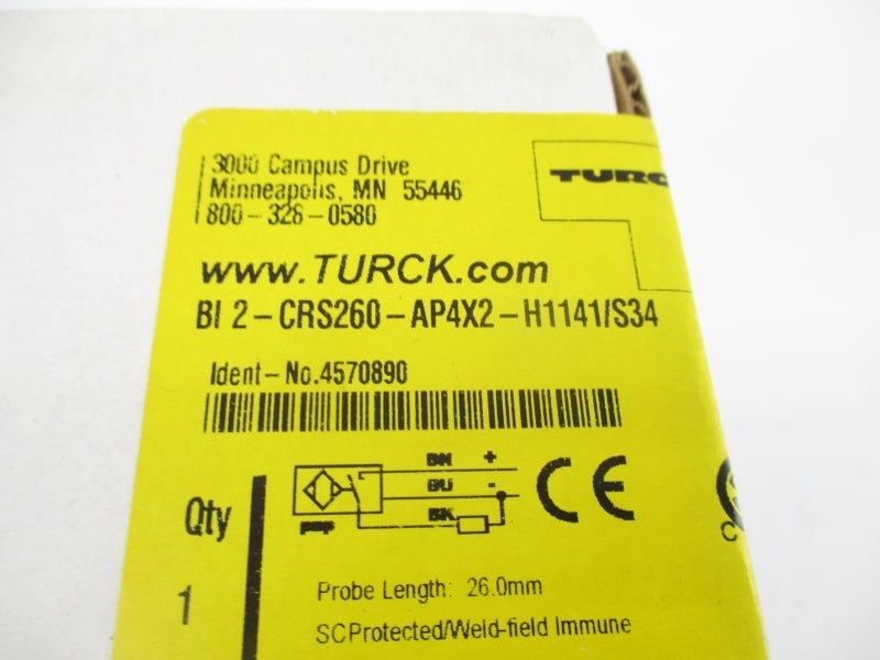 TURCK BI2-CRS260-AP4X2-H1141/S34 4570890 10-65VDC NSFS