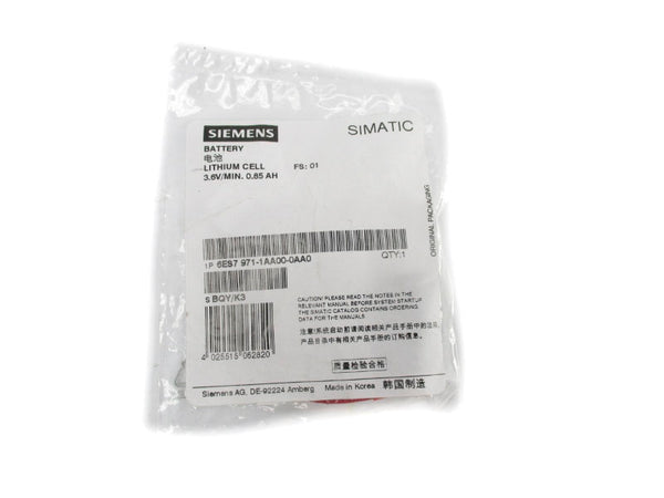SIEMENS 6ES7971-1AA00-0AA0 3.6V 0.85A NSMP