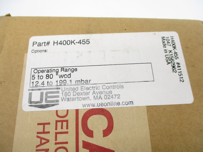 UNITED ELECTRIC H400K-455 NSFS