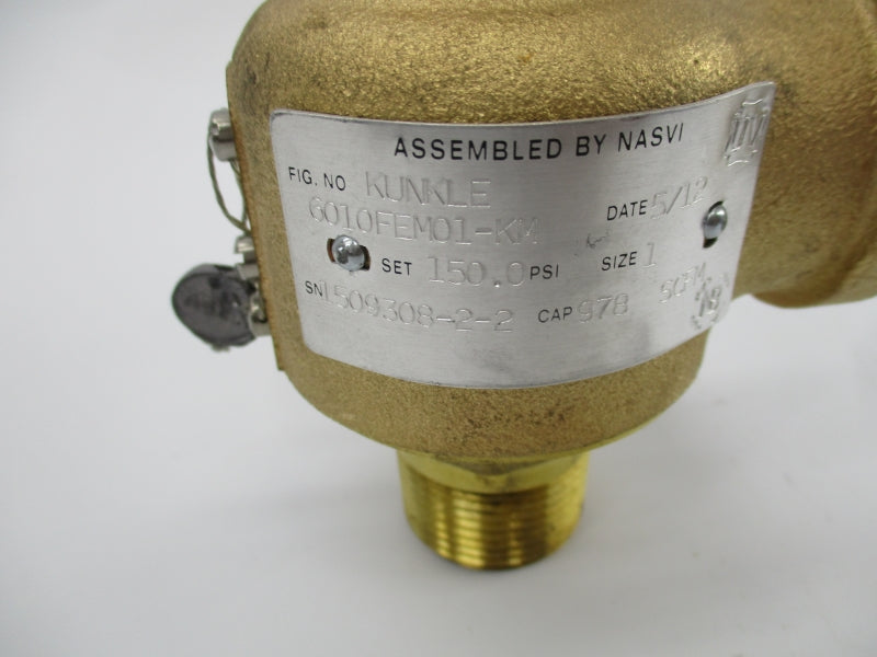 KUNKLE 6010FEM01-KM 150.0PSI 1" UNMP