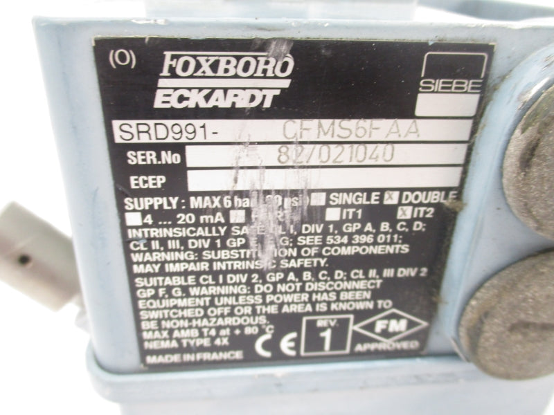 FOXBORO SRD991-CFMS6FAA 90PSI UNMP