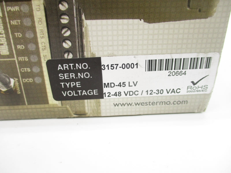 WESTERMO 3157-0001 MD-45LV 12-48VDC/12-30VAC NSMP