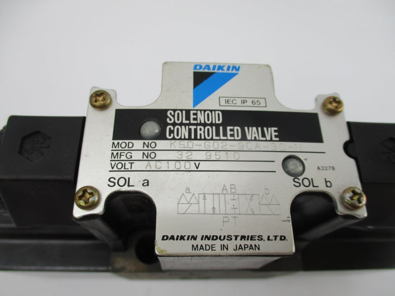 DAIKIN INDUSTRIES KS0-G02-9CA-30-N 100VAC NSNP