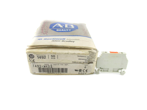 ALLEN BRADLEY 1492-WKD3 SER. A 600V ( PGK OF OF 50) NSMP