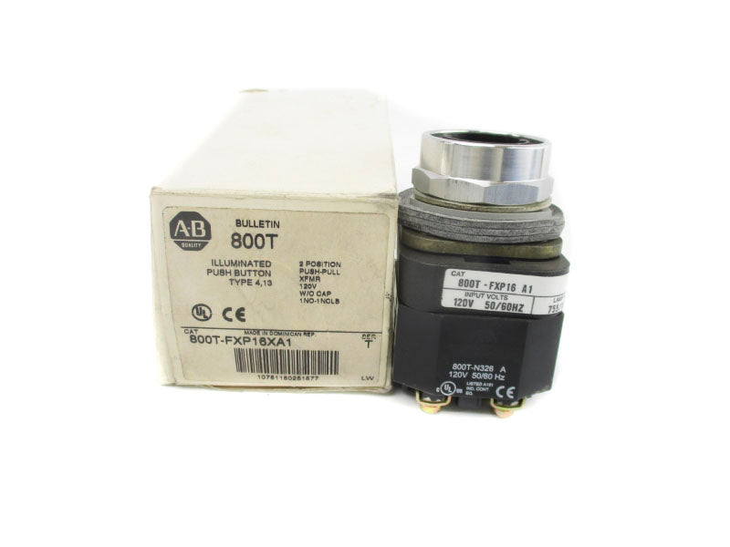 ALLEN BRADLEY 800T-FXP16XA1 SER. T 120V (NO BULB) (WH) NSMP