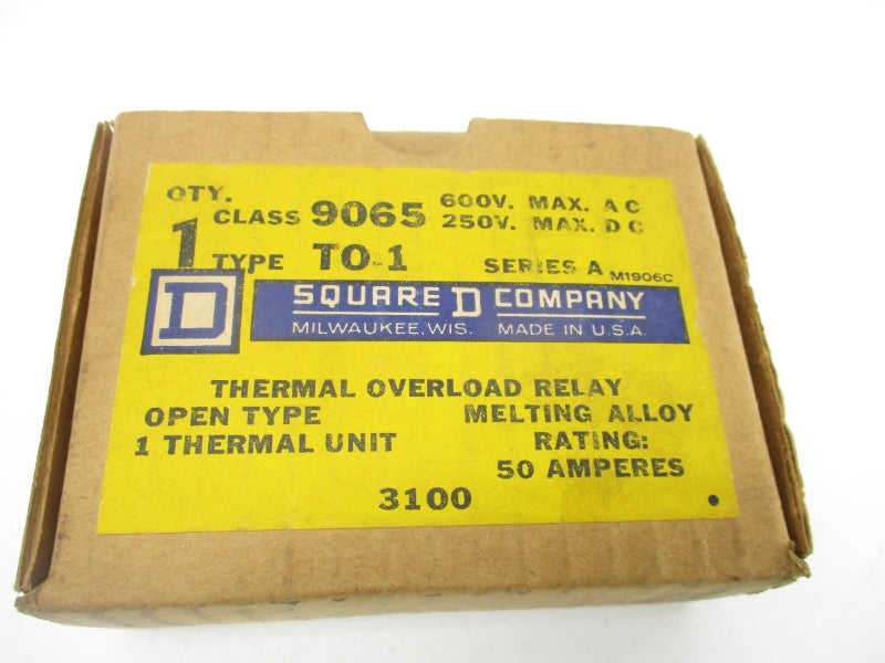 SQUARE D 9065TO1 SER. A 600VAC 50A NSMP