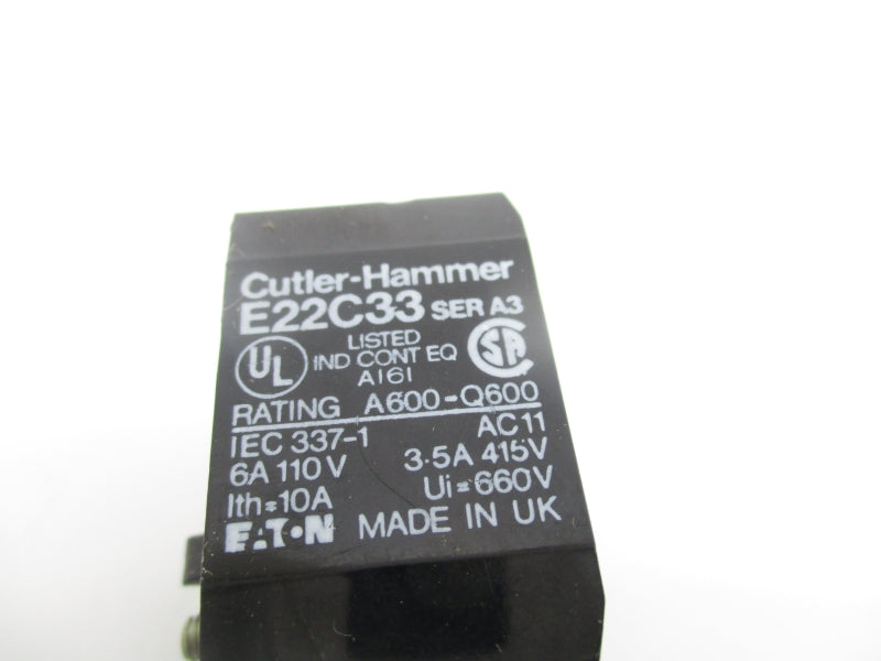 CUTLER HAMMER E22C33 SER. A3 660V 10A UNMP