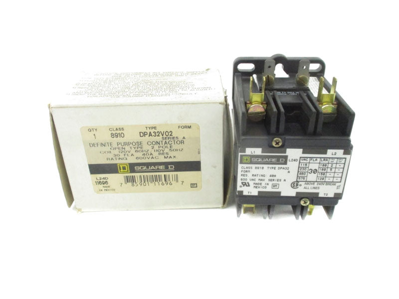 SQUARE D 8910DPA32V02 SER. A 110-120V 40A NSMP