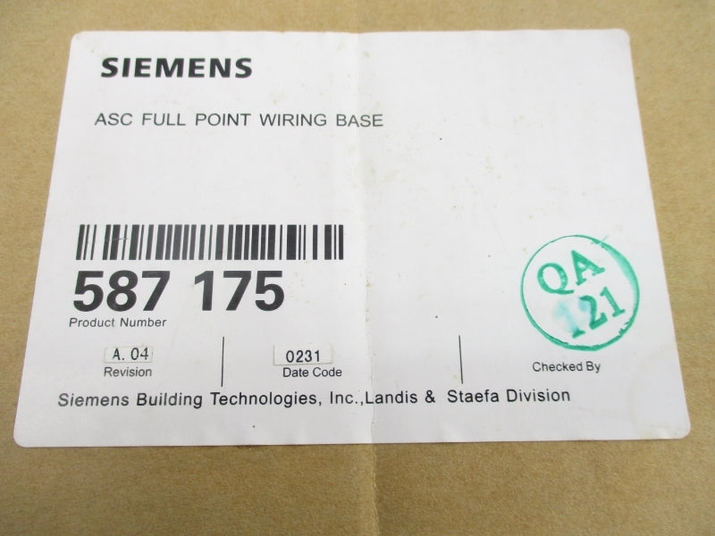 SIEMENS 587-175 24VAC NSMP