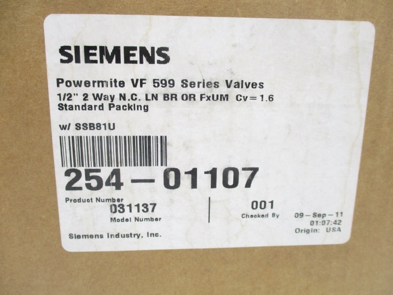 SIEMENS 254-01107 24VAC 200N NSMP