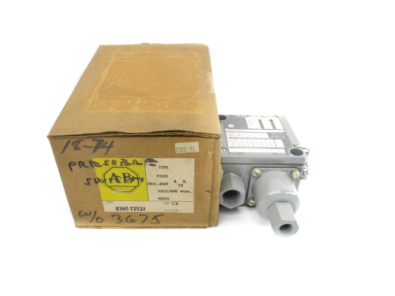 ALLEN BRADLEY 836T-T252J SER. CB 120-600V 200PSI (BR/YL) NSMP