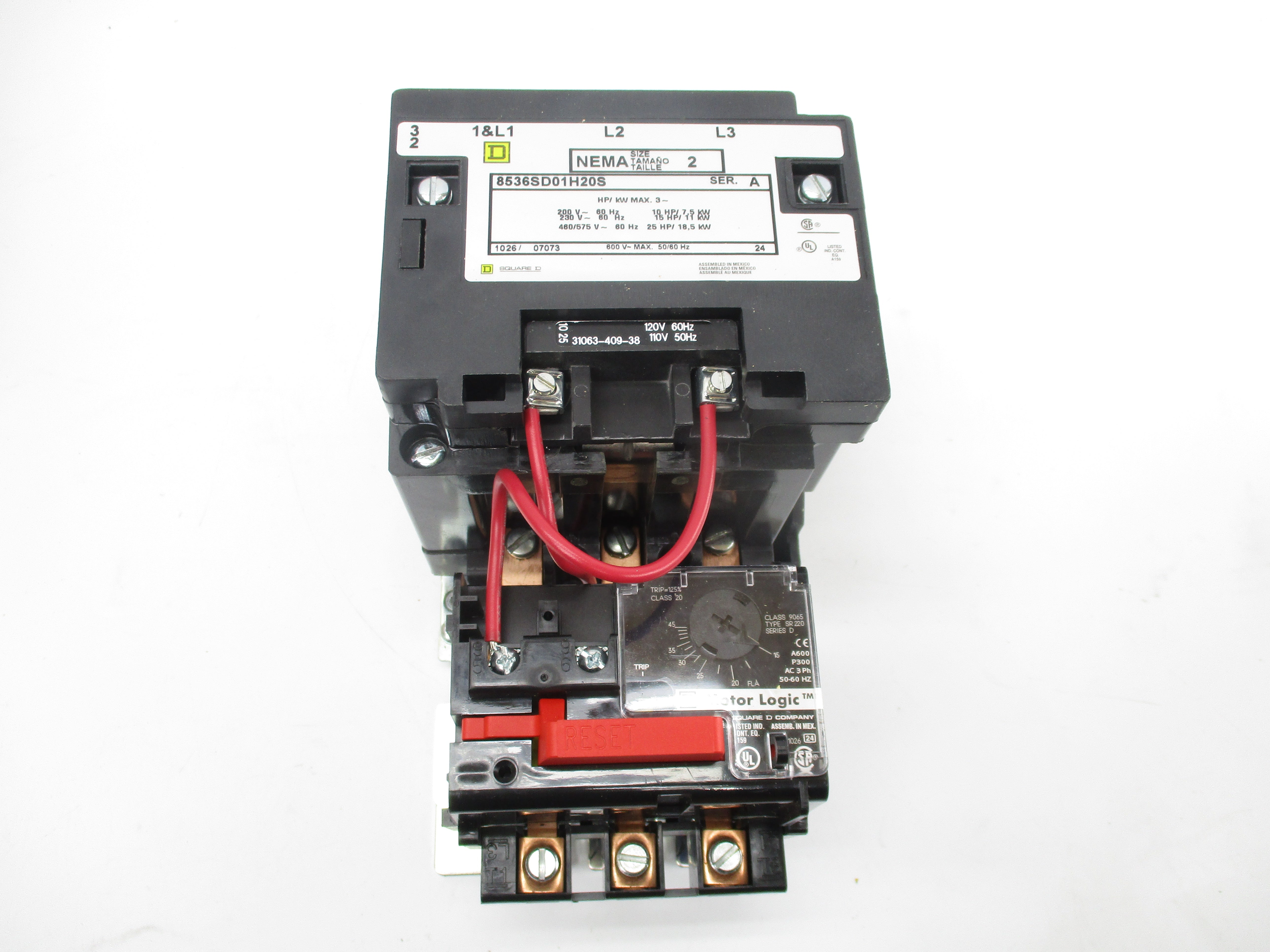 SQUARE D 8536SDO1V02H20S SER. A 110/120V 45A NSMP