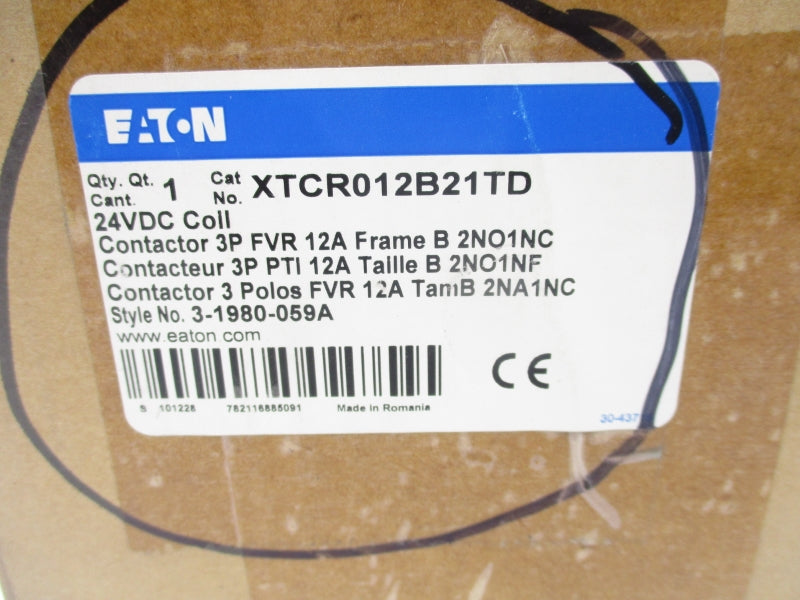 EATON XTCR012B21TD 3-1980-059A 24VDC 12A NSMP