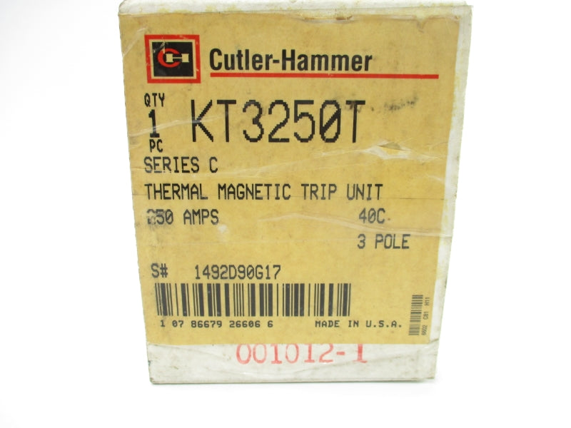CUTLER HAMMER KT3250T 1492D90G17 SER. C 250A NSMP
