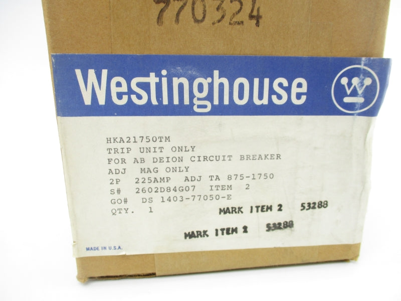 WESTINGHOUSE HKA21750TM 2602D84G07 225A NSMP