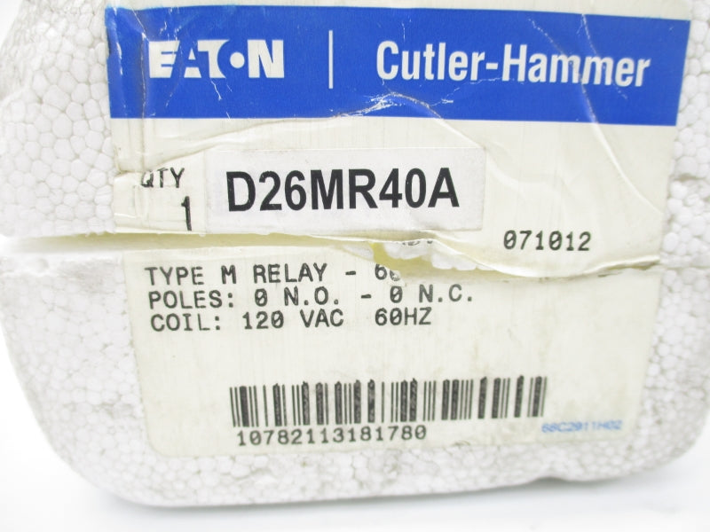CUTLER HAMMER D26MR40A 110/120VAC 10A NSMP