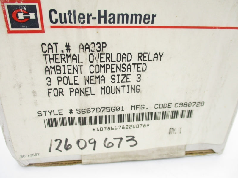 CUTLER HAMMER 5667D75G01 AA33P NSFS