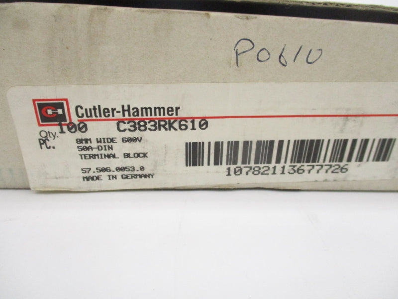 CUTLER HAMMER C383RK610 600V 50A (PKG OF 100) NSMP