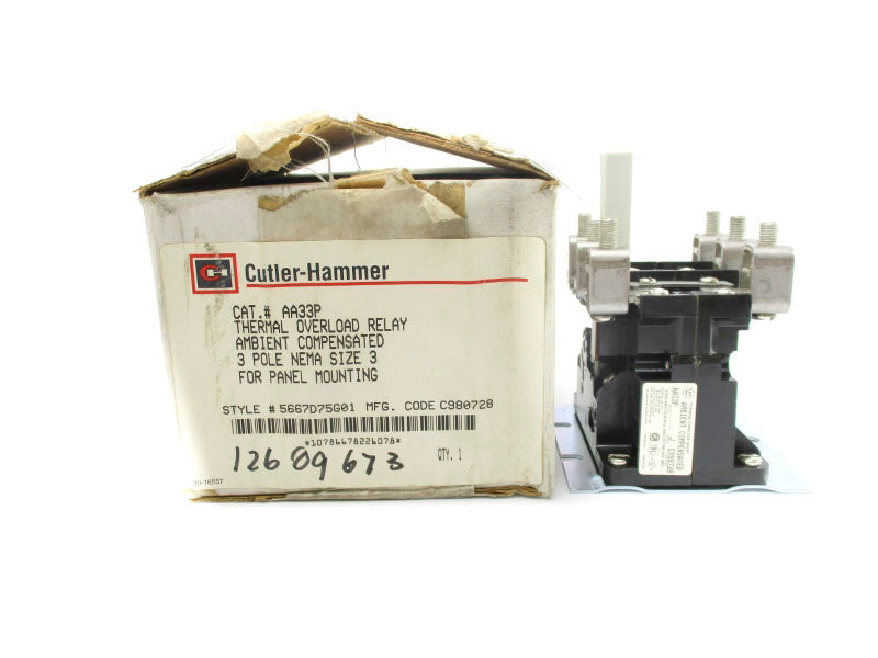 CUTLER HAMMER 5667D75G01 AA33P 600VAC .5A NSMP