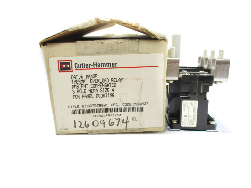 CUTLER HAMMER 5667D76G01 AA43P 600VAC .5A NSMP