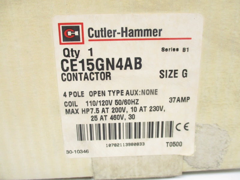 CUTLER HAMMER CE15GN4AB SER. B1 110/120V 37A NSMP
