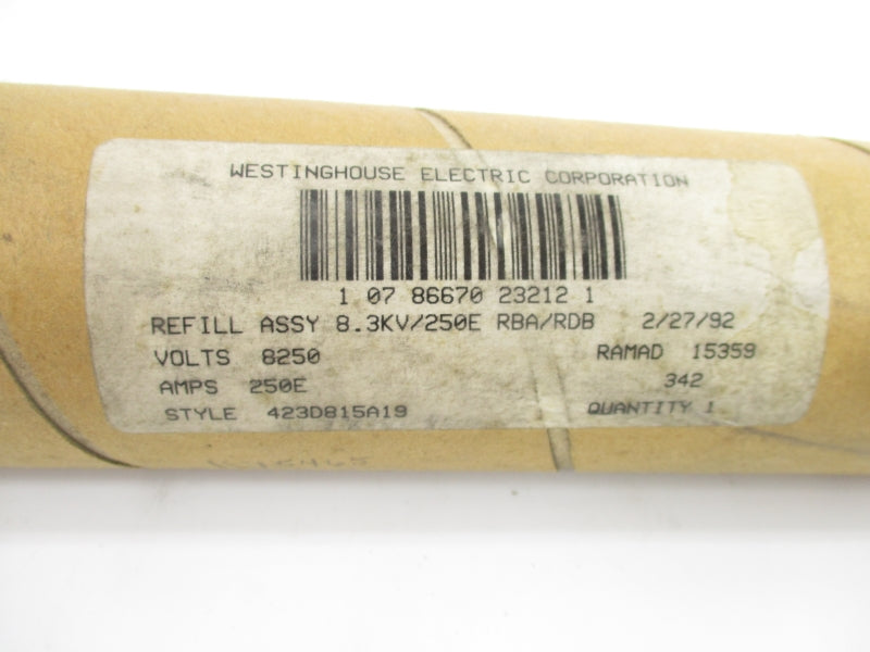WESTINGHOUSE RBA-RDB-400 423D815A19 8250V 250EA NSMP