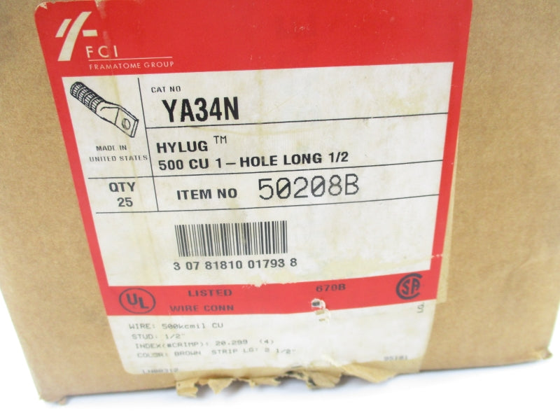 BURNDY YA34N 50208B (PKG OF 25) NSMP