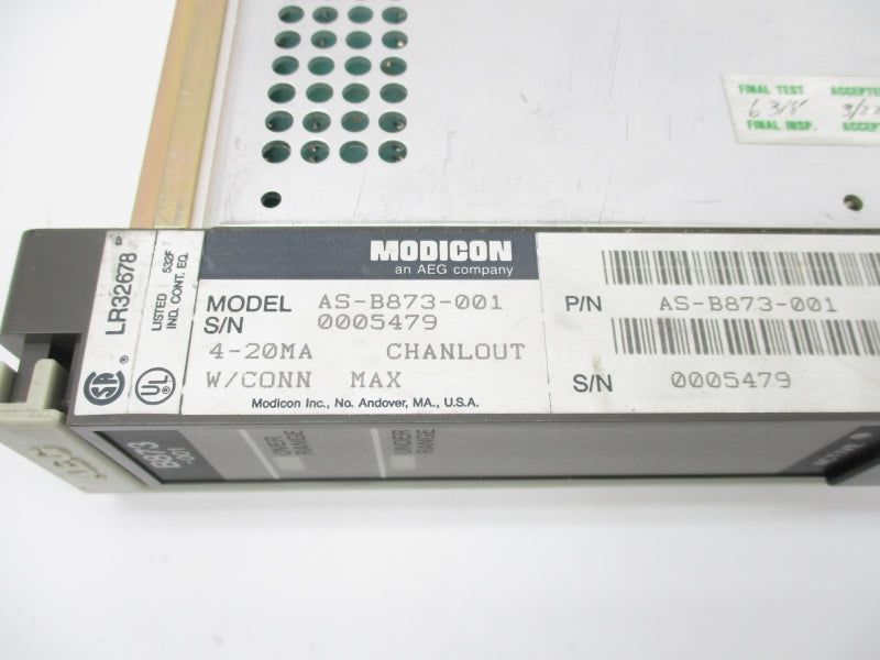 MODICON AS-B873-001 1-5V UNMP