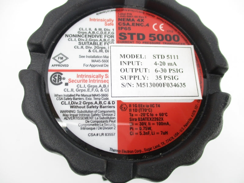 THERMO ELECTRON STD5111 30V 35PSI NSNP