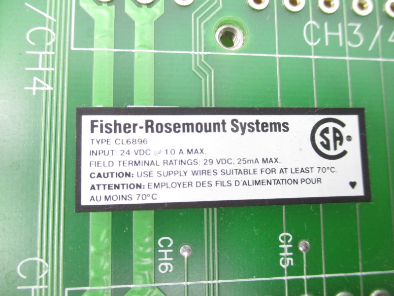 FISHER ROSEMOUNT CL6896X1-A1 12P0248X032 REV. D UNMP