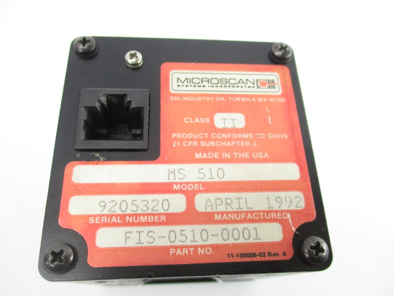MICROSCAN FIS-0510-0001 MS-510 UNMP