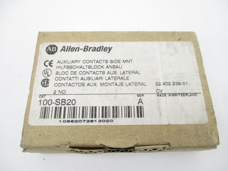 ALLEN BRADLEY 100-SB20 SER. A 690V 10A (BR/WH) NSMP