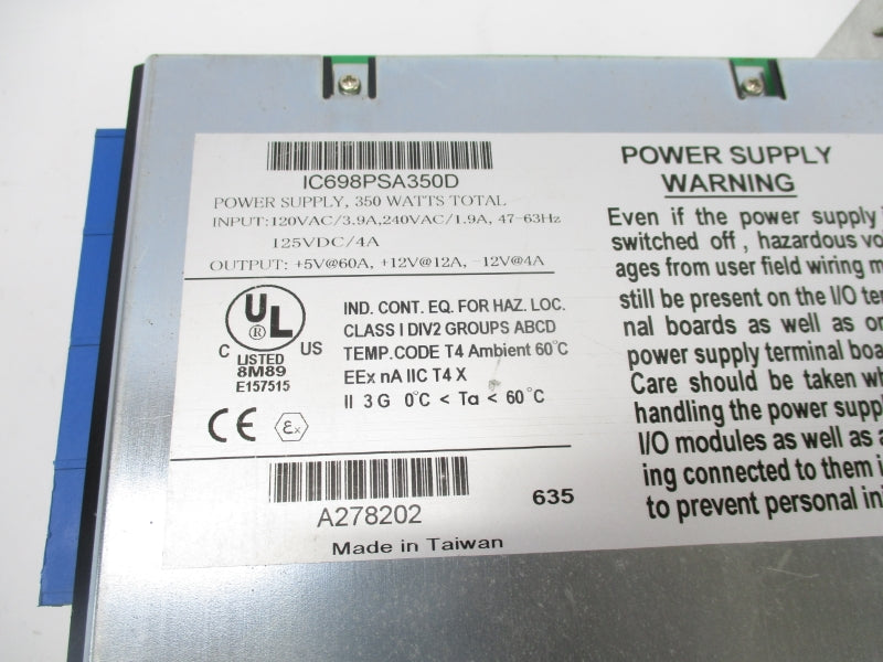 FANUC IC698PSA350D 240VAC 12A NSNP