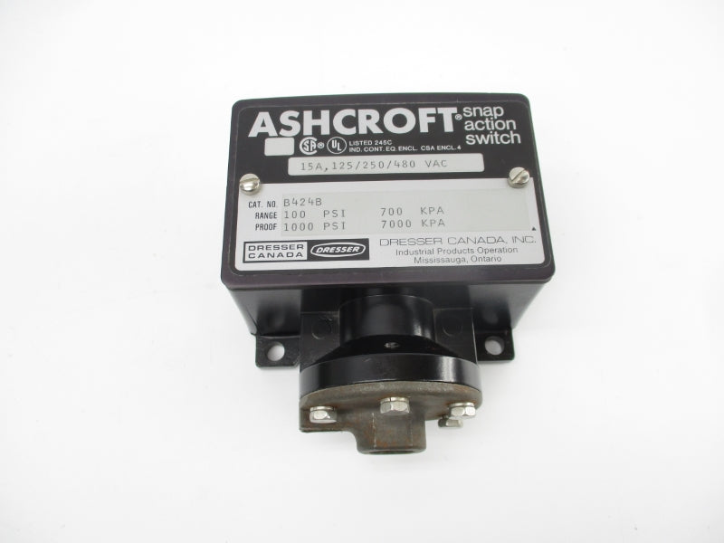 ASHCROFT WE24BAP B424B 480VAC 15A 100PSI NSMP