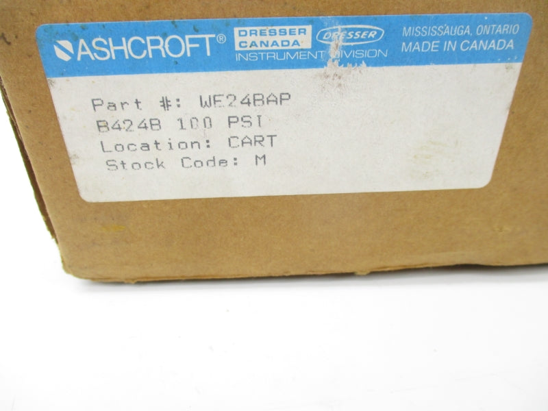 ASHCROFT WE24BAP B424B 480VAC 15A 100PSI NSMP