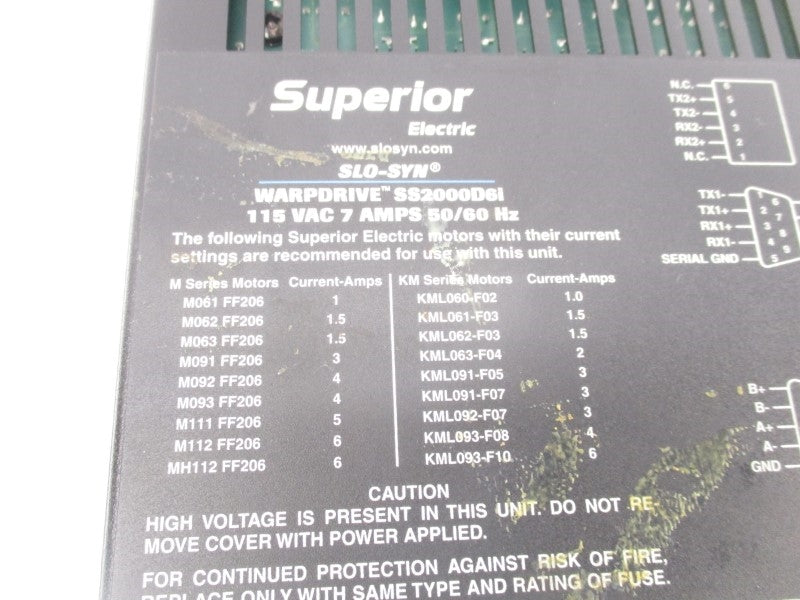 SUPERIOR ELECTRIC SS2000D6I 115VAC 7A NSNP