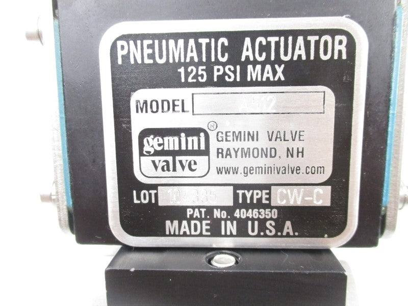 GEMINI VALVE A512 CW-C 120VAC 125PSI (AS PICTURED) NSNP