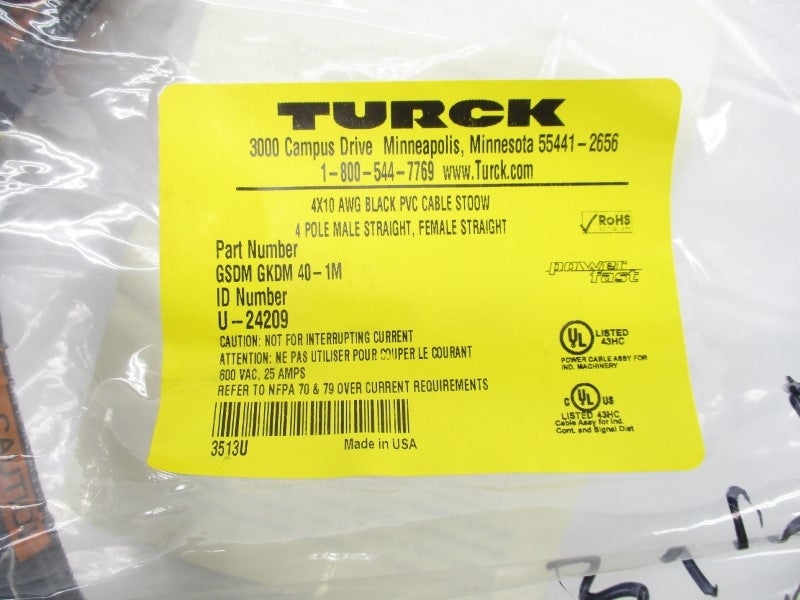 TURCK GSDMGKDM40-1M 600VAC 25A NSMP
