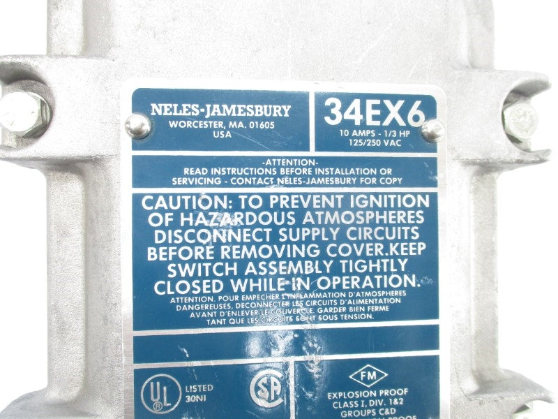 NELES-JAMESBURY 34EX6 125/250VAC 10A NSNP
