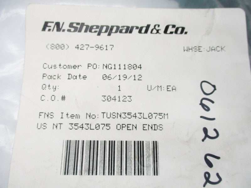 F.N.SHEPPARD TUSN3543L075M NSMP