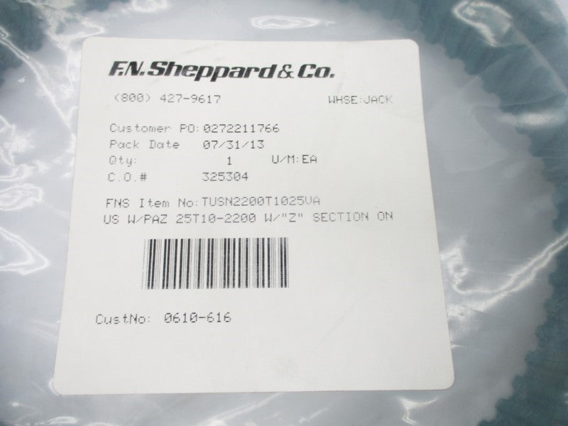 F.N.SHEPPARD TUSN2200T1025VA NSMP
